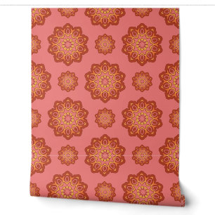 Papel Pintado Flores de sangre en carne rosa