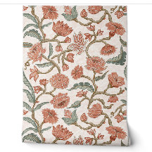 Flores de Terracota Rosadas Chinoiserie Chintz (L)