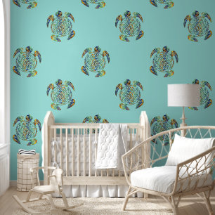 Papel Pintado FLORES DE VIDA - Mágica de tortugas 3