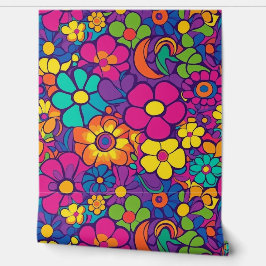Papel Pintado Flores húmedas hippie 5