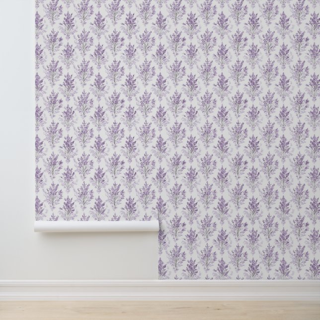 Papel Pintado Flores Lilas Bonitas   (Solicitud)