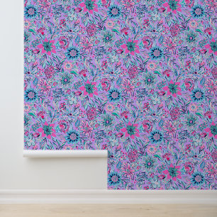 Papel Pintado Flores rosa y de lavanda de la playa de Palm Beach