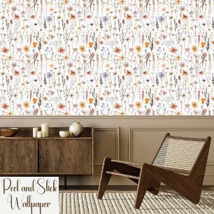 Papel Pintado Flores salvajes de colores adorables pradera Peel