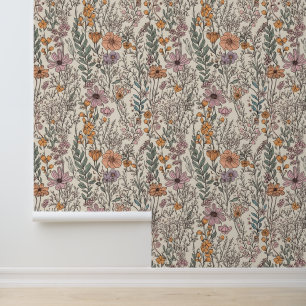Papel Pintado Flores silvestres