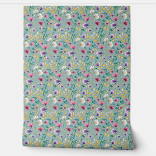 Papel Pintado Flores silvestres bohemias modernas3