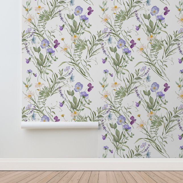 Papel Pintado Flores Silvestres de Pradera Violeta Verde de Foll (Subido por el creador)