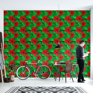 Papel Pintado Flores tropicales costeras moda verde verde de Haw