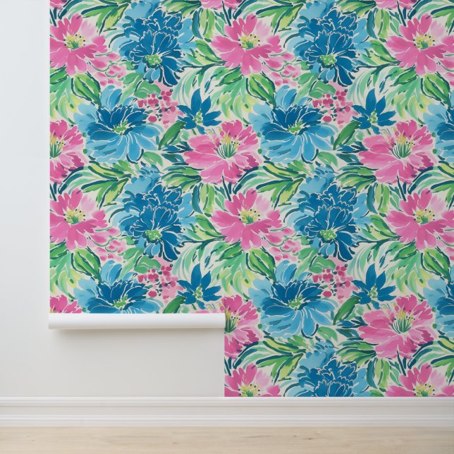 Papel Pintado Flores tropicales de Palm Beach Preppy (Solicitud)