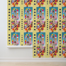 Papel Pintado Flores Urbanas Rústicas Boho