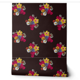 Papel Pintado Flowers in the dark mixd media