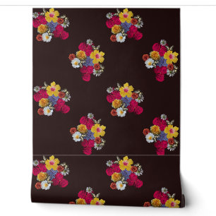 Papel Pintado Flowers in the dark mixd media