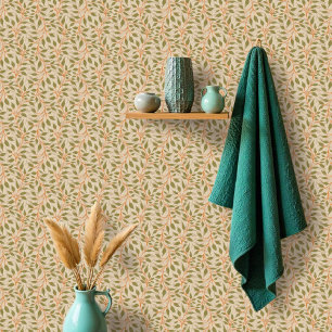 Papel Pintado Flujo de hojas bailarinas Delicadas Foliage Verde