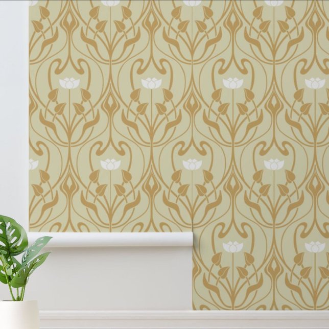 Papel Pintado Foliage y patrón floral de Art Nouveau (Subido por el creador)