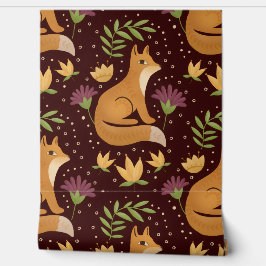 Papel Pintado Folk Foxes