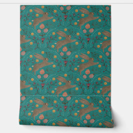 Papel Pintado Folk Rabbits