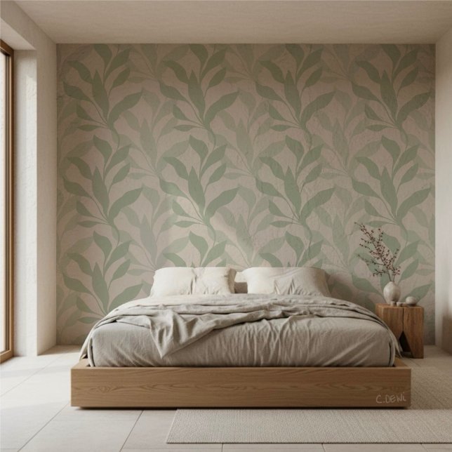 Papel Pintado Follaje en Hojas Verdes Suaves y Elegantes de Salv (Subido por el creador)