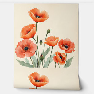 Papel Pintado Fondo beige claro texturizado con rojo suave
