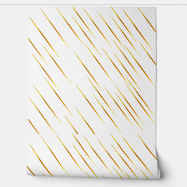 Papel Pintado Fondo blanco de banda dorada simple