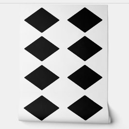 Papel Pintado Fondo blanco de bloque negro simple