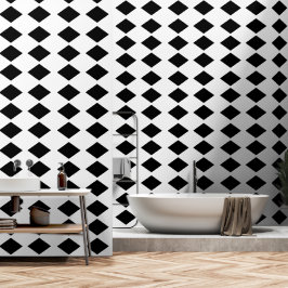 Papel Pintado Fondo blanco de bloque negro simple