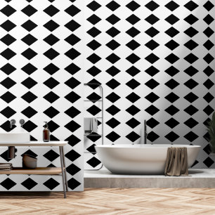 Papel Pintado Fondo blanco de bloque negro simple