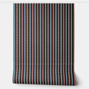 Papel Pintado Fondo coloreado rayado negro azul rosado