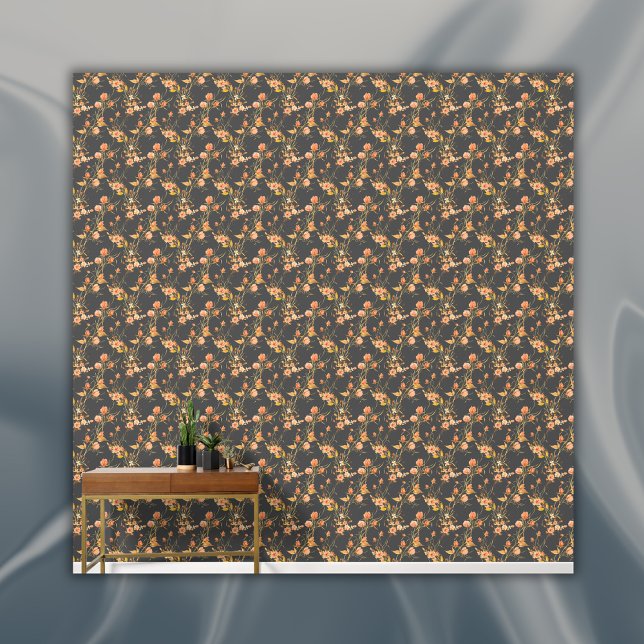 Papel Pintado Fondo de carbón vegetal de patrón floral simple Na (Subido por el creador)