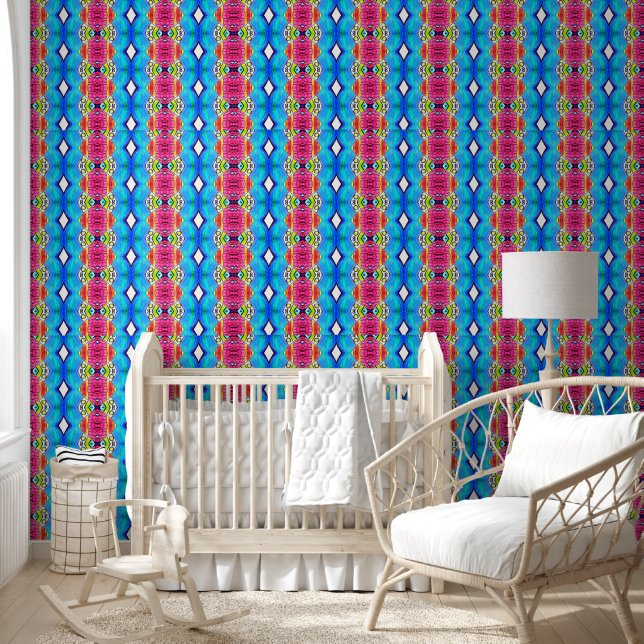 Papel Pintado Fondo de escritorio azul y rosa (Niños)