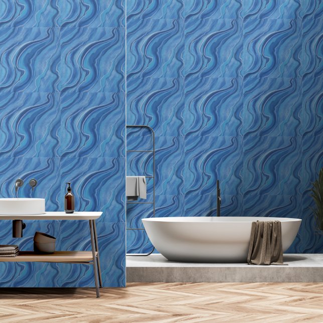 Papel Pintado Fondo de escritorio de la Marble Azul (Baño)