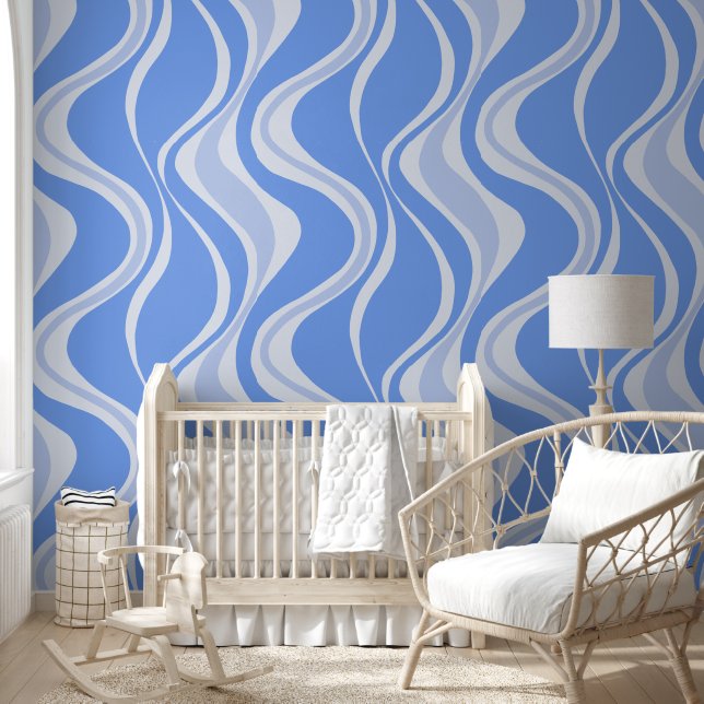 Papel Pintado Fondo de escritorio de las olas azules (Niños)