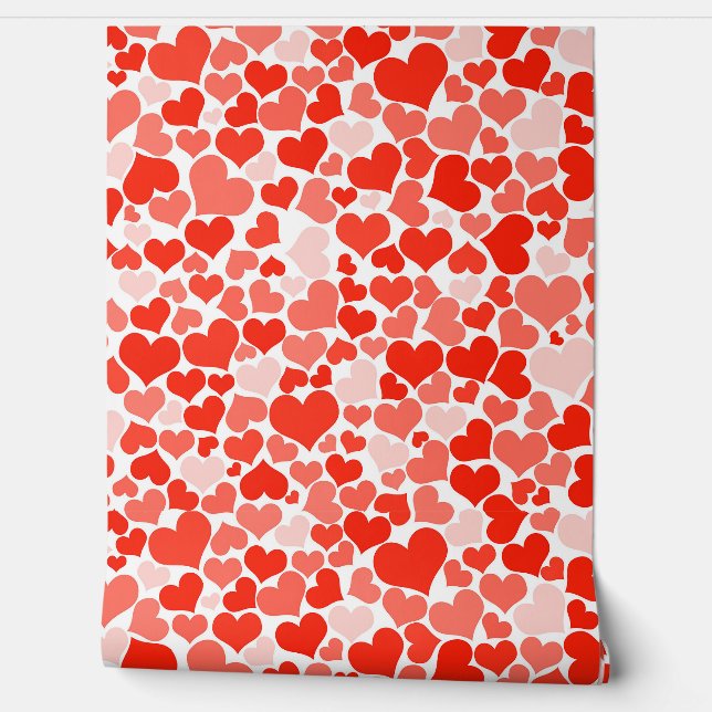 Papel Pintado Fondo de escritorio de los corazones rojos (Desenrollar)