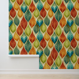 Papel Pintado Fondo de escritorio del patrón de hoja retro