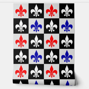 Papel Pintado Fondo de escritorio Fleur-De-Lis azul rojo