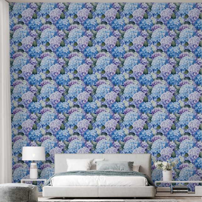 Papel Pintado Fondo de escritorio Floral Hydrangeas (Dormitorio)