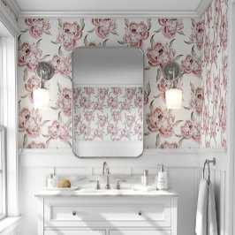 Papel Pintado Fondo de escritorio floral rosado moderno