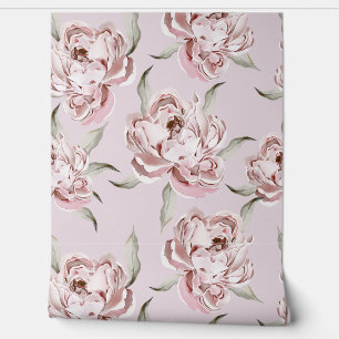 Papel Pintado Fondo de escritorio floral rosado moderno
