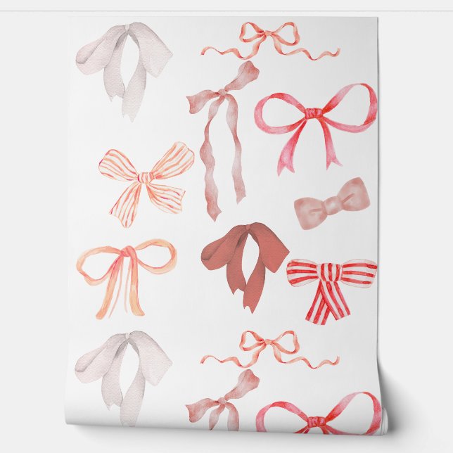 Papel Pintado Fondo de escritorio Red Bows (Desenrollar)