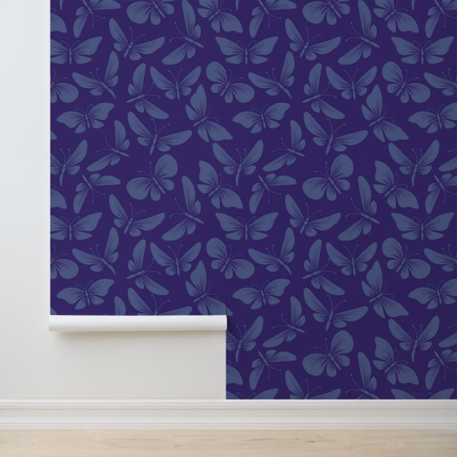 Papel Pintado fondo de mariposas de polilla nocturna (Solicitud)