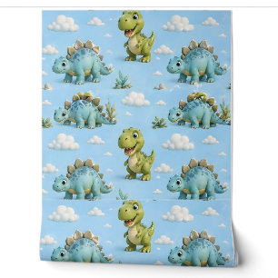 Papel Pintado Fondo de pantalla de adorables dinosaurios bebés,