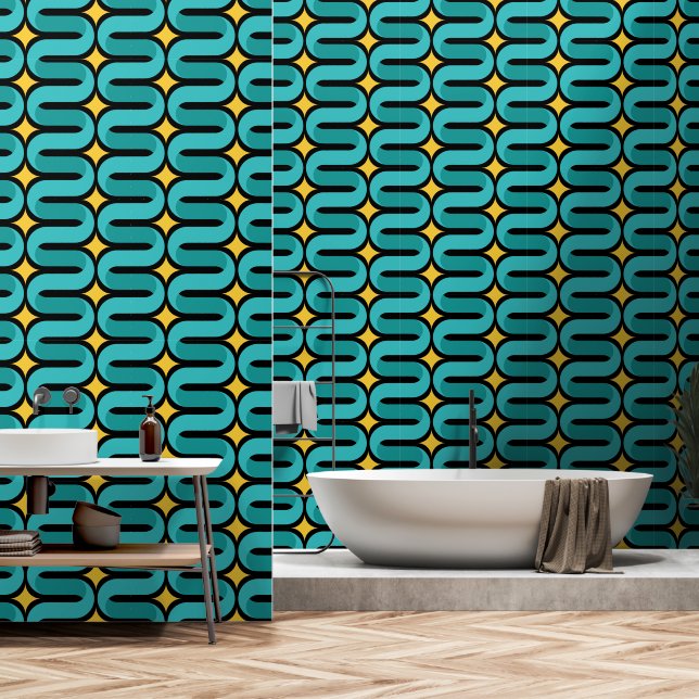 Papel Pintado fondo de pantalla de estilo moderno (Baño)