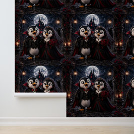 Papel Pintado Fondo de pantalla de pingüino vampiro y novia