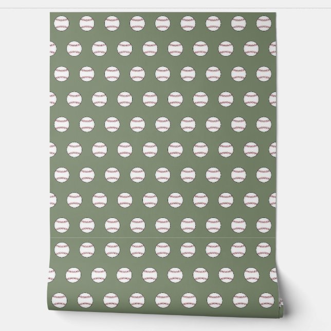 Papel Pintado Fondo de pantalla del béisbol verde (Desenrollar)