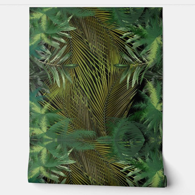 Papel Pintado Fondo de pantalla Green Lush Plants (Desenrollar)