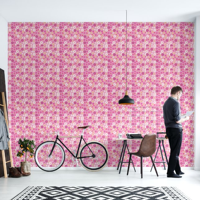 Papel Pintado Fondo del patrón floral (Sala de estar)