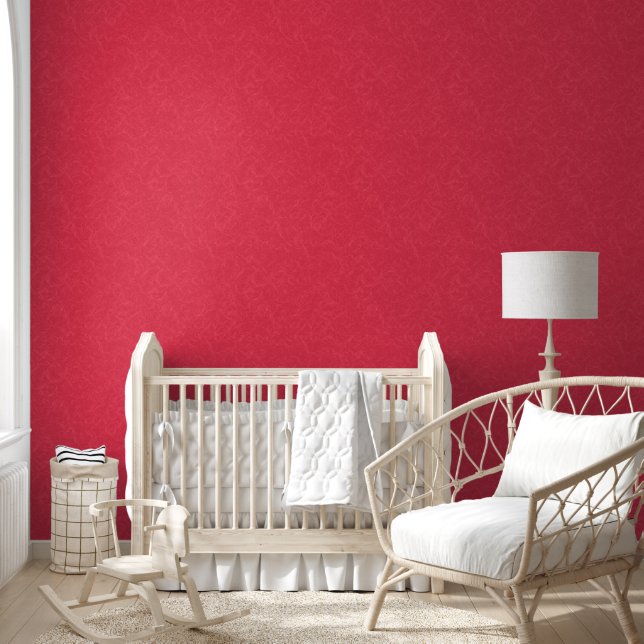 Papel Pintado Fondo texturizado rojo con patrón de remolino (Niños)