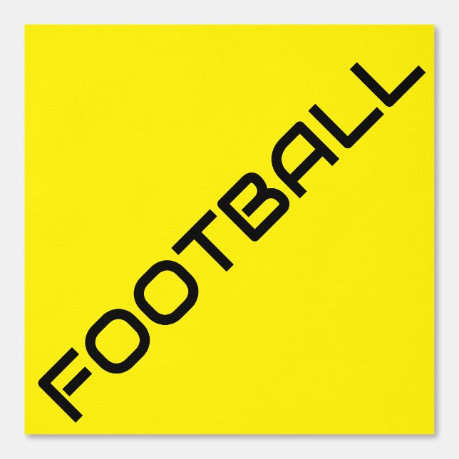 Papel Pintado FOOTBALL Slim Black Diagonal Textos En Amarillo Br (Anverso)