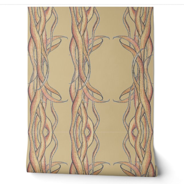 Papel Pintado *'Forest Moon' (amarillo-marrón) (Desenrollar)