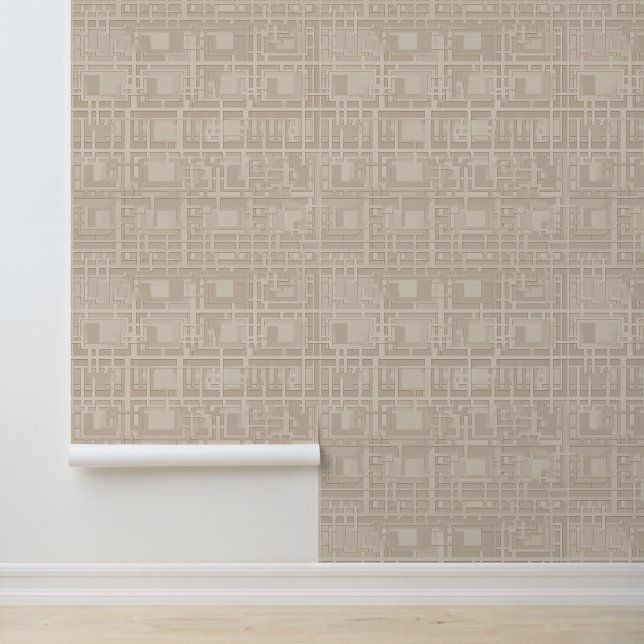 Papel Pintado Forma geométrica de la textura de detalle cuadrada (Solicitud)