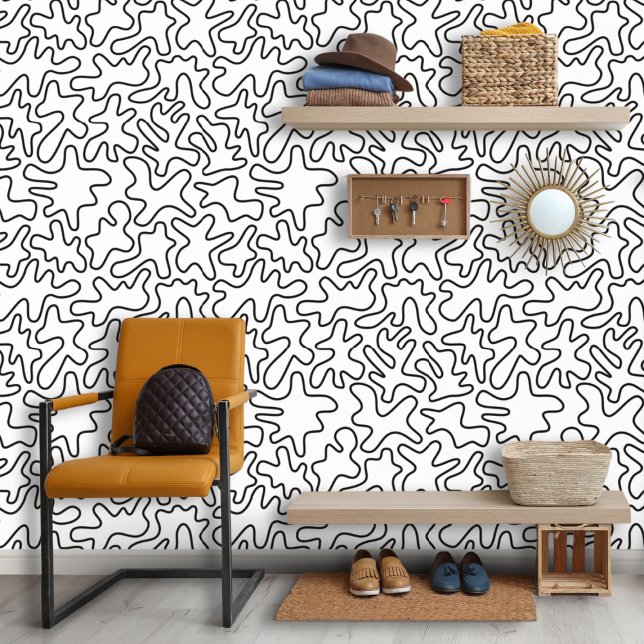 Papel Pintado Formas de doodle Negro (Subido por el creador)