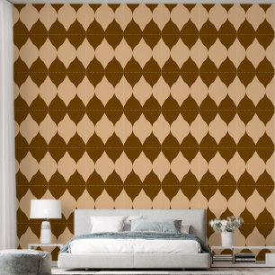 Papel Pintado Formas geométricas abstractas marrón beige diamant